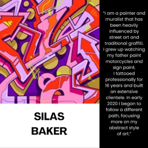 Silas Baker's artwork was selected to appear on a traffic signal box in Ward 3