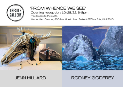 "From Whence We See" joint exhibition with Rodney Godfrey at the Offsite Gallery at MacArthur Center