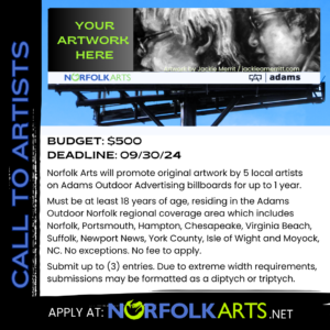 Apply below via EntryThingy by 09/30 to see your artwork on an Adams Outdoor Billboard