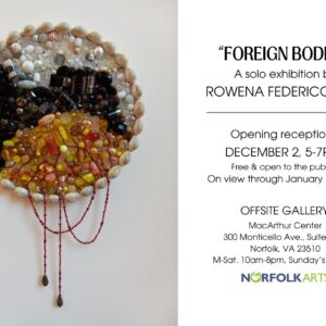 Save the date: “Foreign Bodies” by Rowena Federico Finn at the Offsite Gallery 12/02, 5-7pm