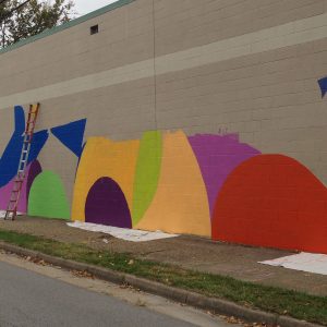 Community Mural created during Imagine 5 Points in 2018