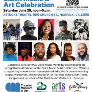 Free Event! June 20, 12-5pm Black Music and Art Celebration at the historic Attucks Theatre