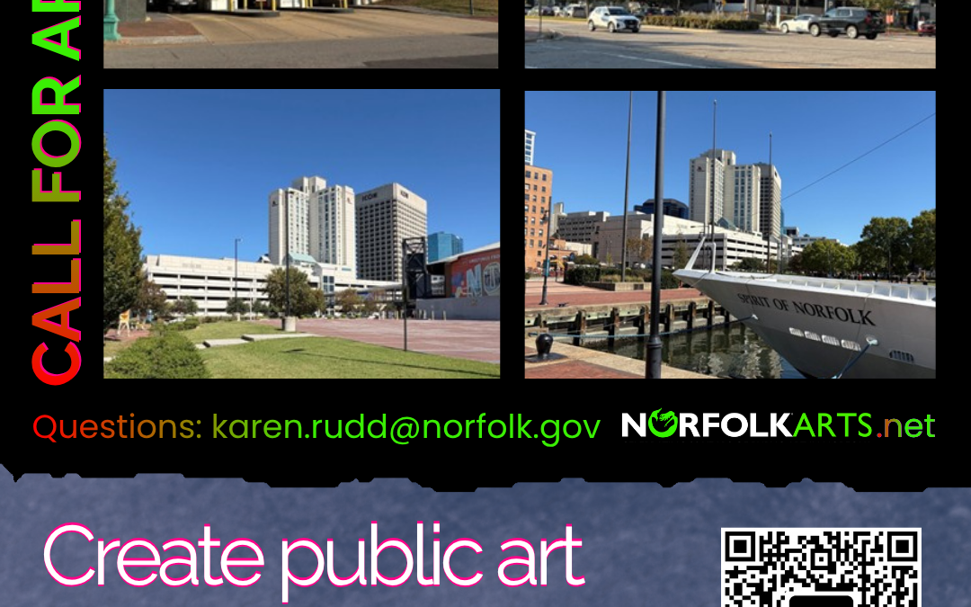 Create public art in Norfolk, VA for the Waterside Parking Garage