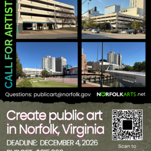 Create public art in Norfolk, VA for the Waterside Parking Garage