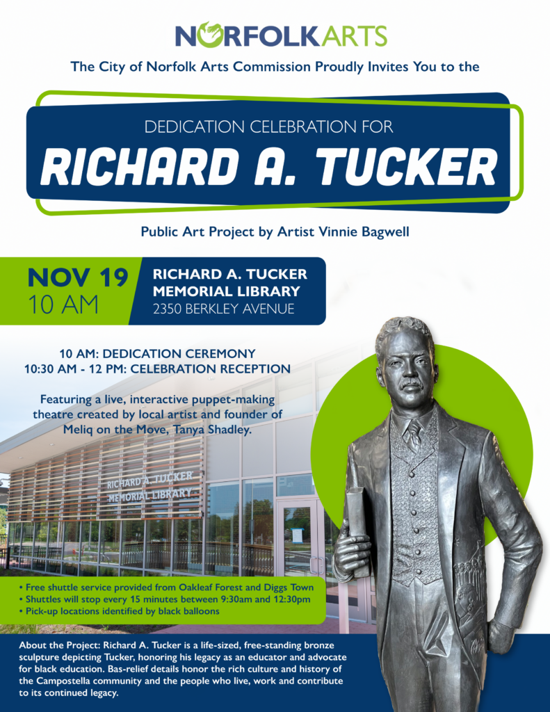 Richard A. Tucker Dedication & Celebration 11/19, 10am12pm Norfolk Arts