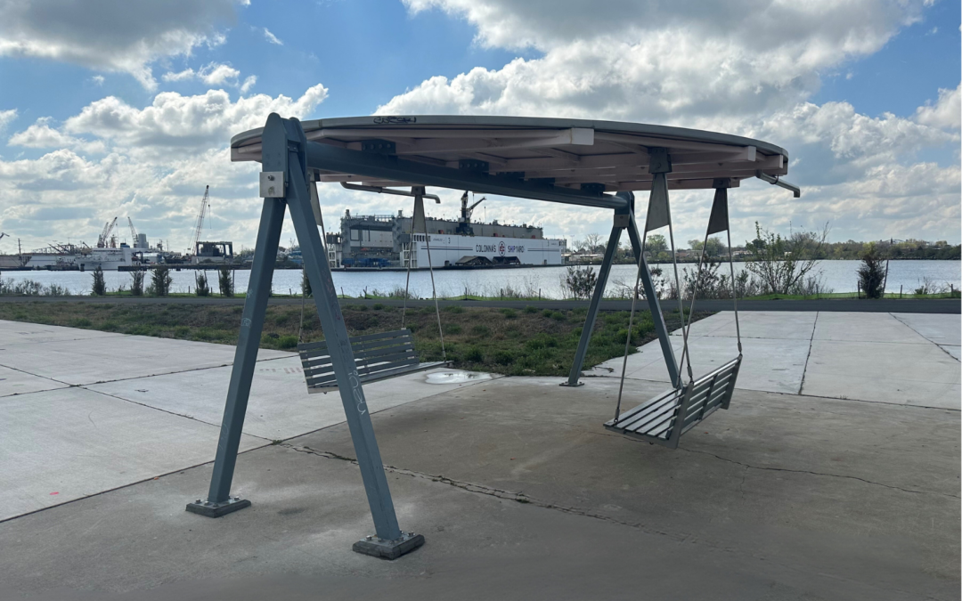 Upper Blush by Matthew Geller is now located along the Elizabeth River Trail