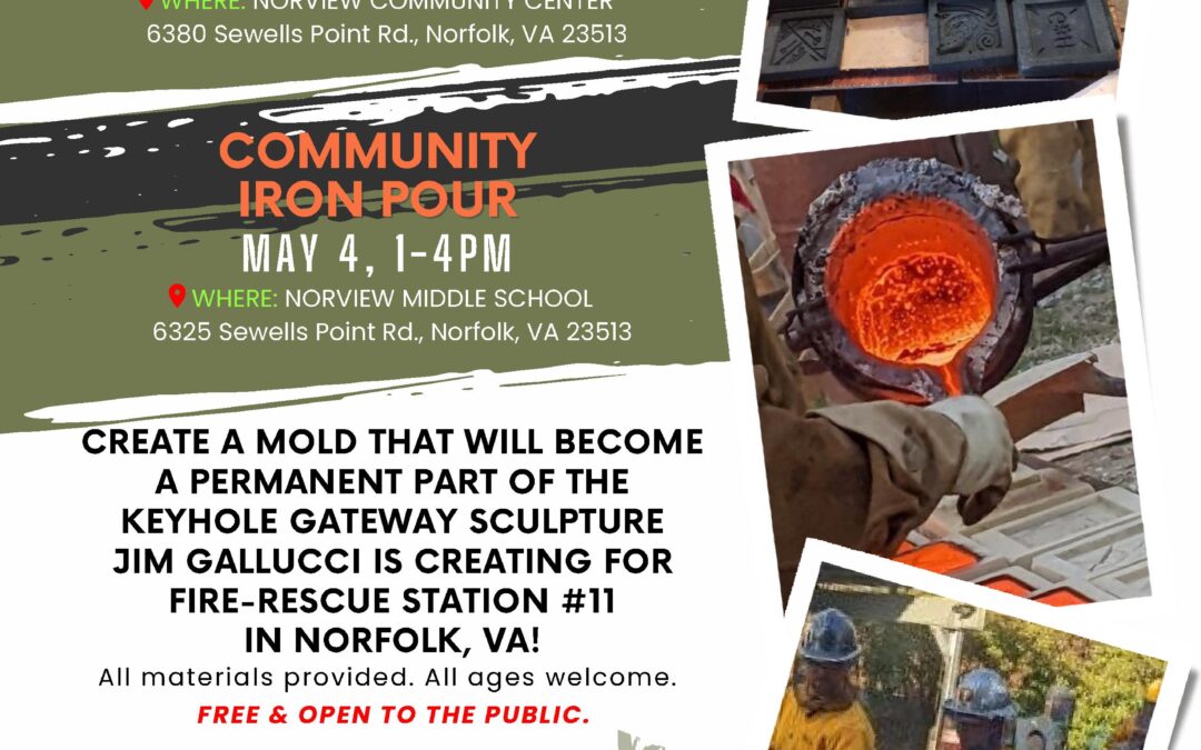 April 6th and 13th, 1-3pm Community Mold Making at Norview Community Center
