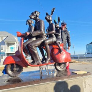 The Family Vespa Riders – Ocean View Partnership Project with Coastal VA Plein Air