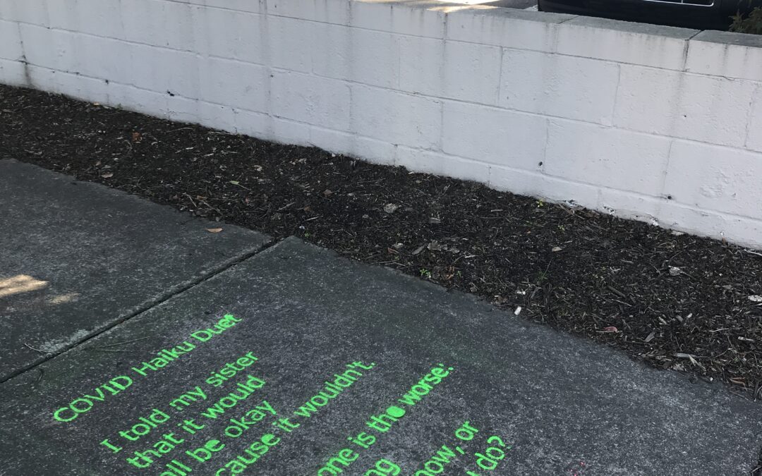 Volunteer to paint a poem on the sidewalk near ODU 11/21, 1-3pm