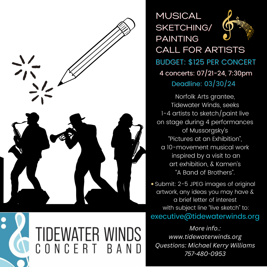 Tidewater Winds Call for Artists to paint or sketch live during 4 ...